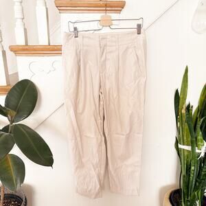 A New Day Pleated Faux Leather Trousers Tapered Old Money Minimalist Size 10